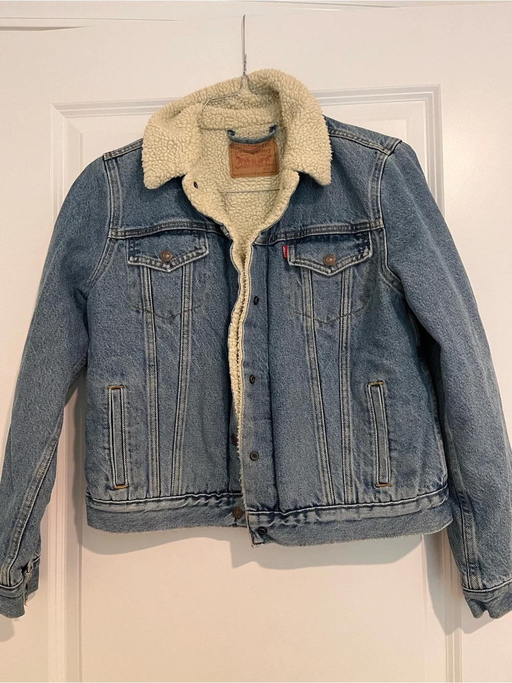 Levi's Unisex Blue Sherpa-Lined Denim Jacket